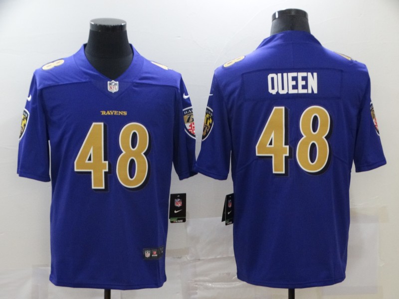 Men's Baltimore Ravens Patrick Queen #48 Purple Jersey